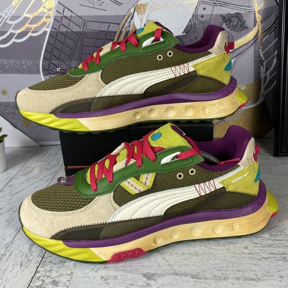 Puma Wild Rider‎ Last Hunter Sneakers Charcoal Gray/Pale Khaki/Citronelle Sz 9.5 main image 6